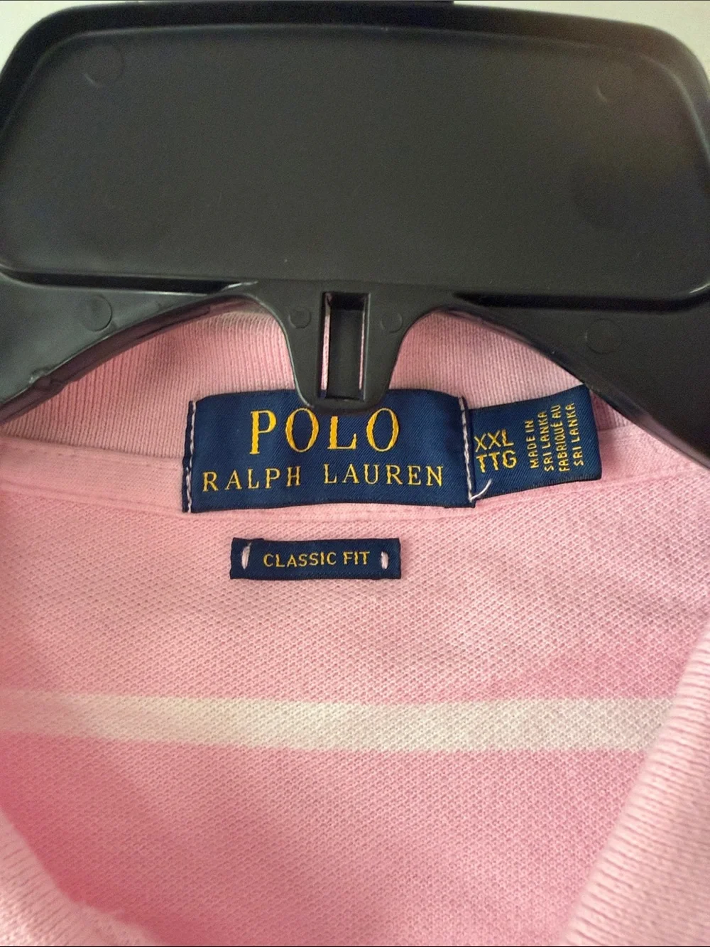 Polo by Ralph Lauren Pink and White Striped Cotton Polo Men's Size XXL